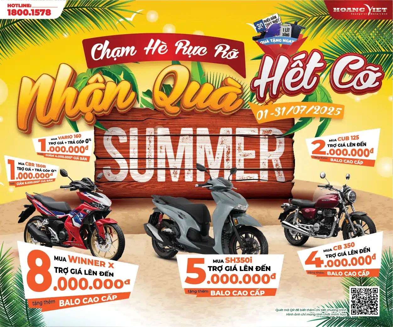 Chương trình khuyến mãi HEAD Hoàng Việt tháng 7